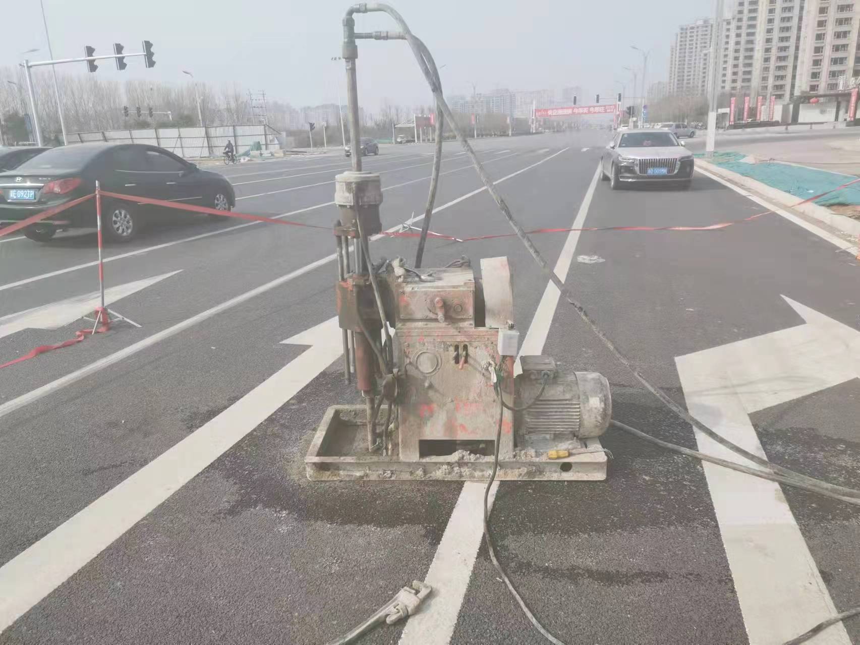 人民路街道路基沉降注浆灌浆
